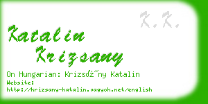 katalin krizsany business card